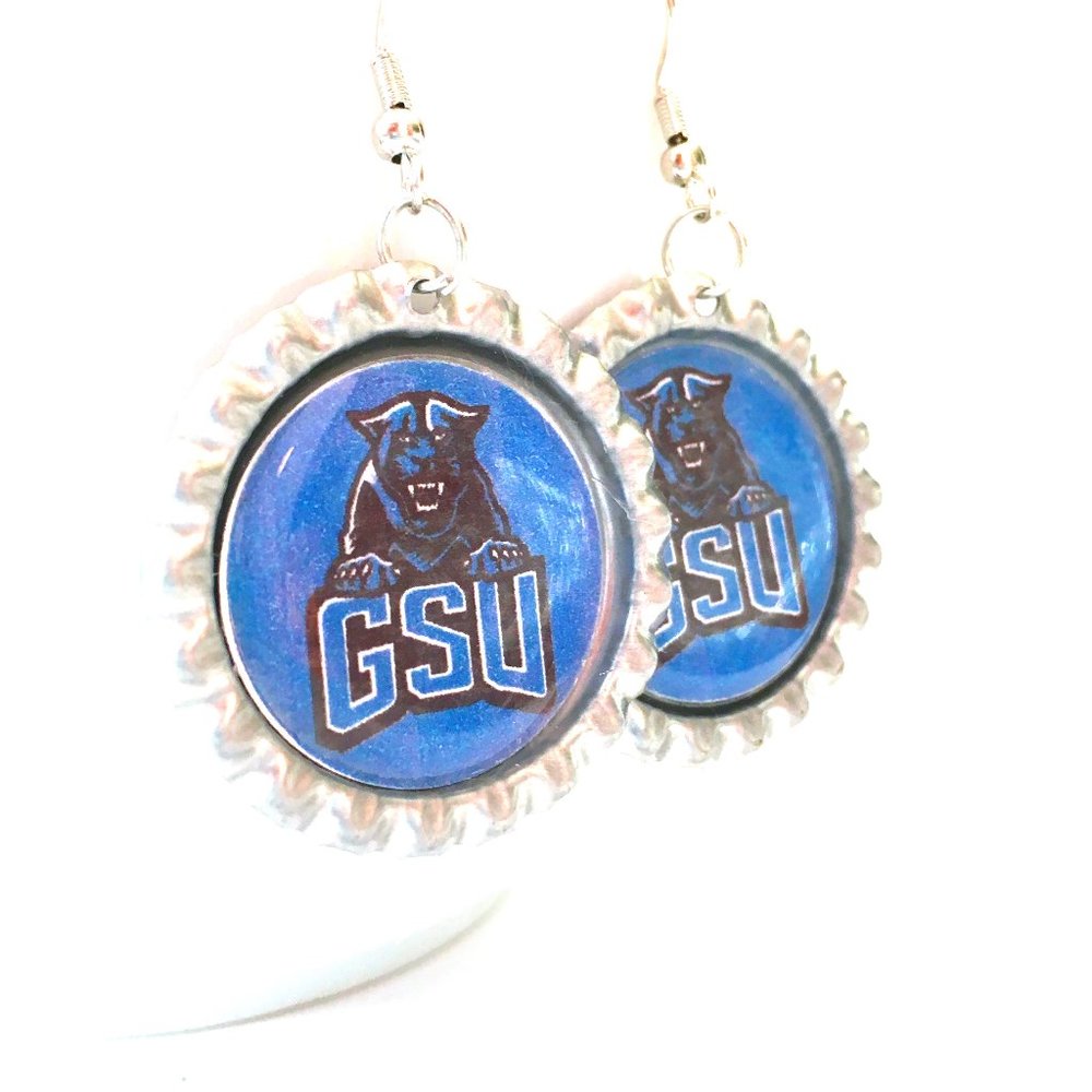 GSU Georgia State PANTHERS Handmade Earrings *NEW*